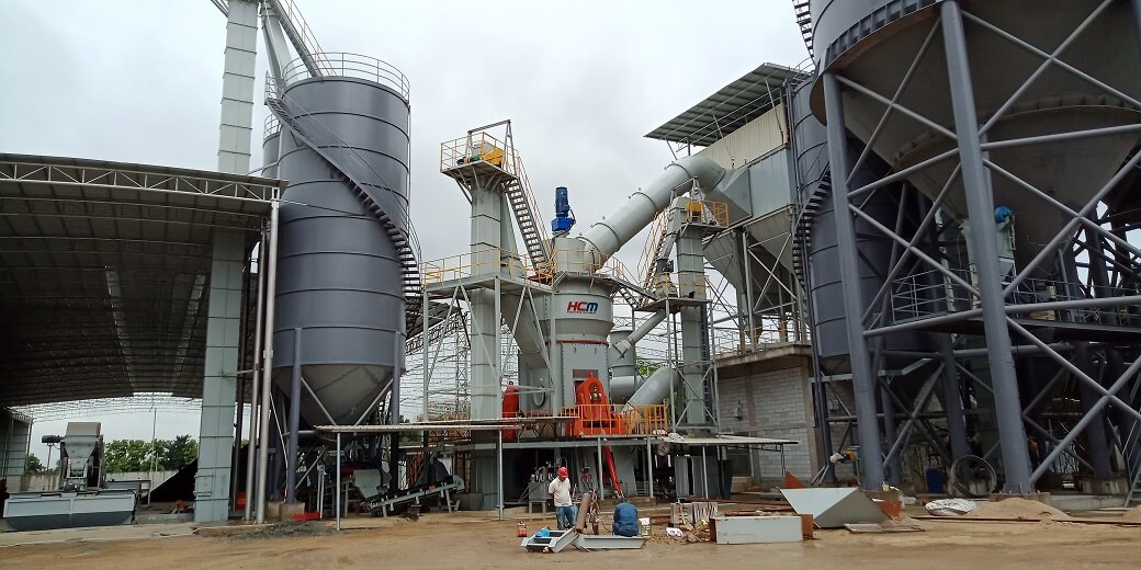 Blast furnace slag powder vertical mill grinding application