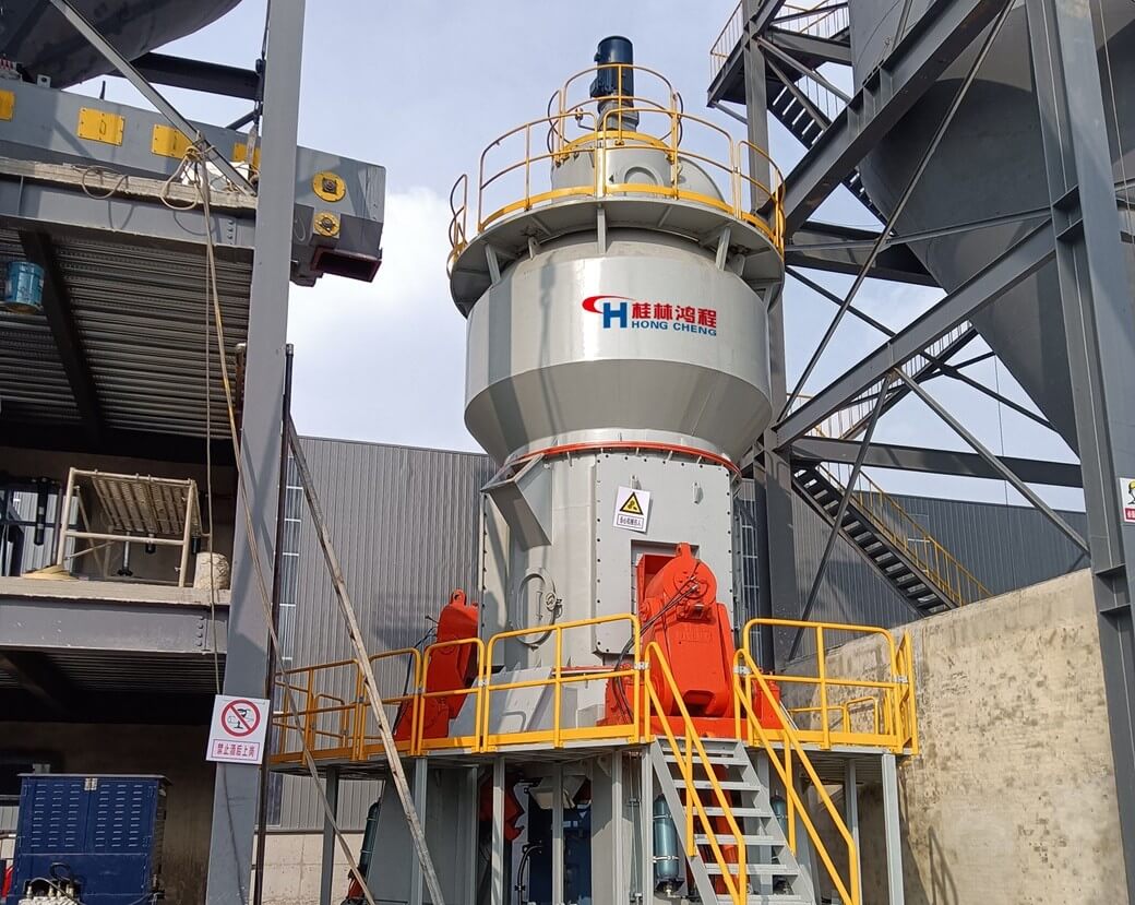 Grinding method of carbonized slag-vertical grinding mill hlm2000