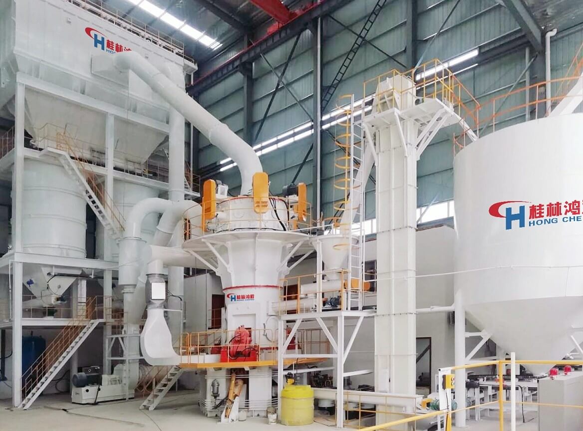 Calcined kaolin production method-vertical grinding mill